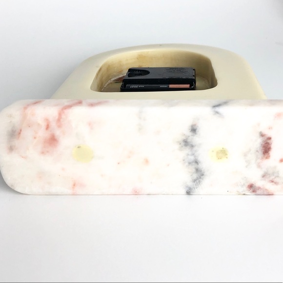 Mid Century Vtg Semi Precious stone Toucan clock - Picture 6 of 8